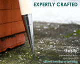 Dibber Garden Tool Hand Held Seed Planter Tool with 5 Inches Measuring Scale, Easy Grip Wooden T-handled Dibbler Gardening Tool