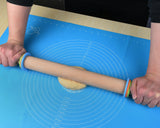 Rolling Pin with 4 Adjustable Thickness Rings 13.6 Inch Rolling Oin Marked with Inch for Baking, Dough, Cookie,Cake,Fondant, Pizza, Pie Crust