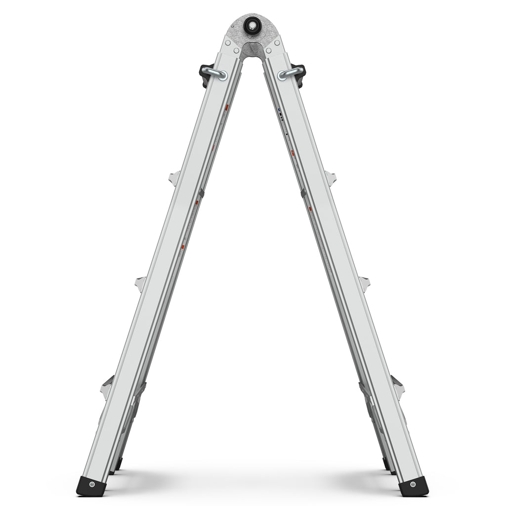 Ladders for Home Multi-Position 14 Ft Folding Extension Ladder A Frame Aluminum Step Adjustable Ladder