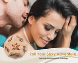 2 Pieces Date Night Dice Set, 1 Couple & 1 Food Decision Dice for Couples, Perfect for Date Nights, Anniversaries, Couple Gifts - Wooden