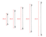 Stainless Steel Necklace Extenders Set of 5