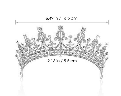 Princess Crown Rhinestones Wedding Crown for Bridal