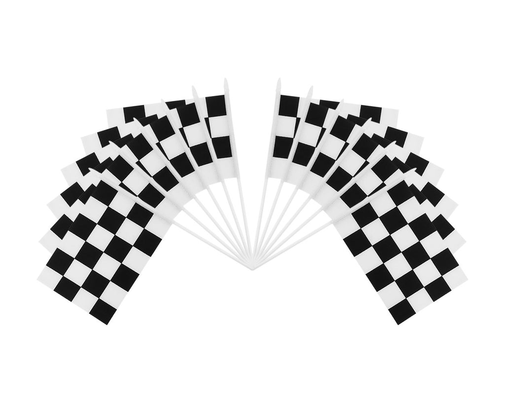 Racing Checkered Flags 12 Pieces Finish Line Flags for Race Car Party
