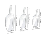 Kitchen Scoops Set of 6 Clear Plastic Scoops with 3 Sizes
