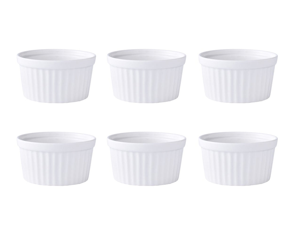 Porcelain Ramekin Bowls 6 Pieces Baking Cups for Desserts