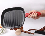 Silicone Pan Handle Cover 2 Pack  Heat-Insulating Hot Handle Covers