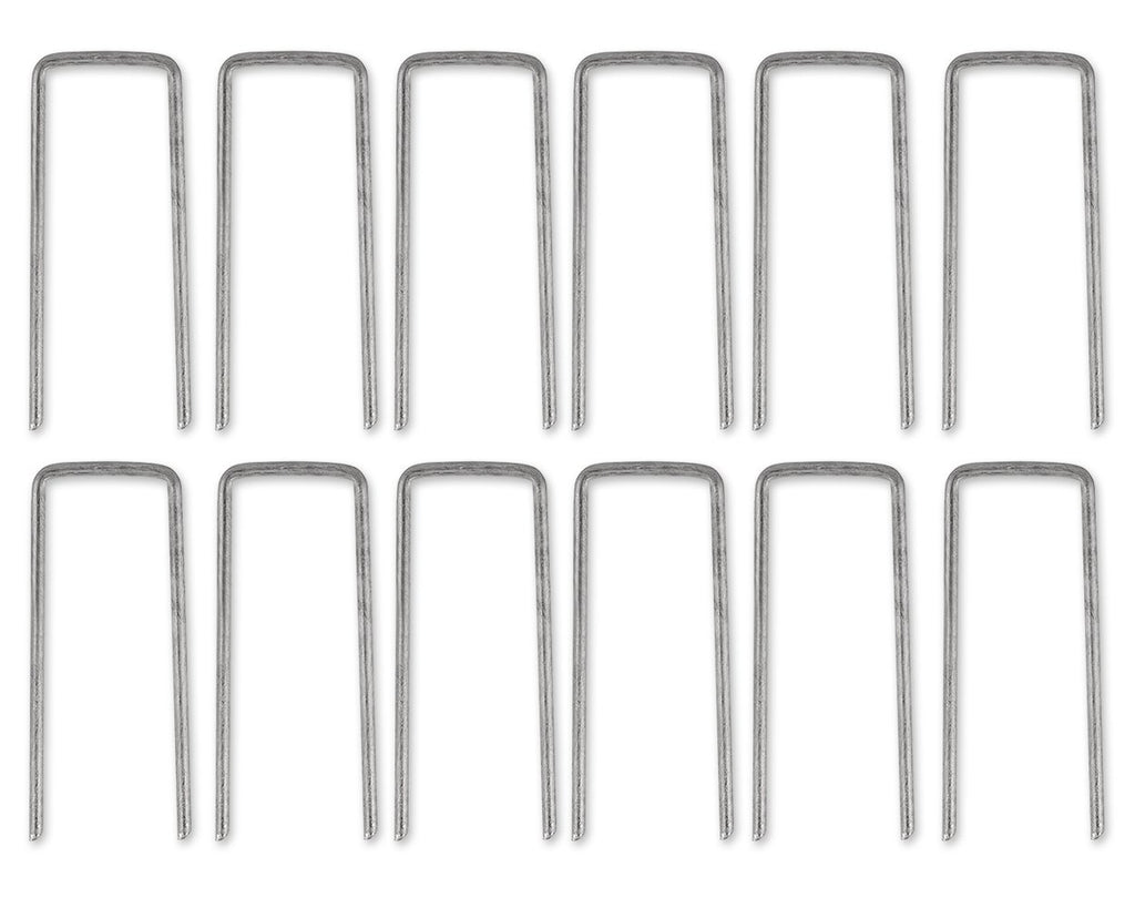 Set of 12 Wind Stakes 4 Inch Galvanized Staples