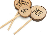 Wedding Cake Topper 3 Pieces Mr & Mrs Cake Decoration for Wedding Cakes