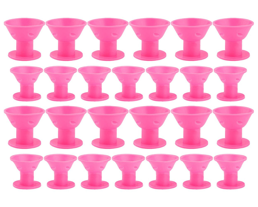 Magic Hair Rollers 40 Pieces No Clip Silicone Hair Curlers - Pink