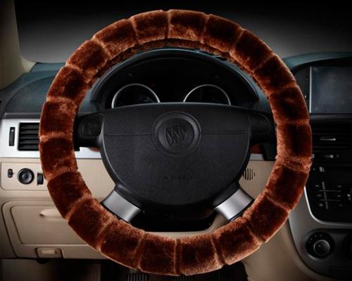 Soft Furry Car Stretch-on Steering Wheel Cover