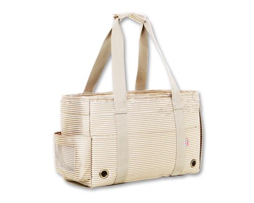 Stripe Series Pet Kennel Carrier Crate Tote Bag - Pink