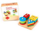 Children's Wooden Toy Intelligence Shape Sorter Stack Puzzle Tray