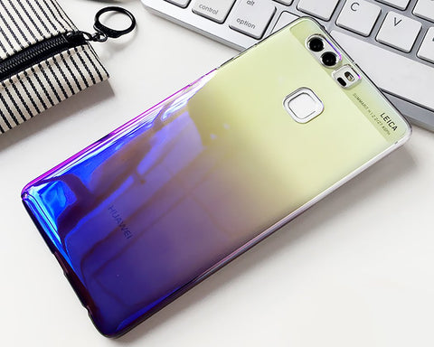 Gradient Color Series Huawei P9 Hard Case - Purple, Blue & Yellow