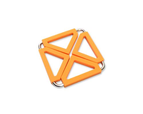 Modern Foldable Heat Resistant Silicone Table Drink Coaster - Orange