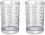 Shot Glass 2 Pieces 30ml Scaled Measuring Cups for Liquid