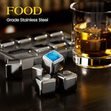 Stainless Steel Whiskey Stones 8 Pack Reusable
