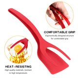 Egg Flipper Spatula 2 in 1 Grip and Flip Tongs