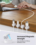 Magnetic Cable Clips Rotating Cord Holder 8Pack