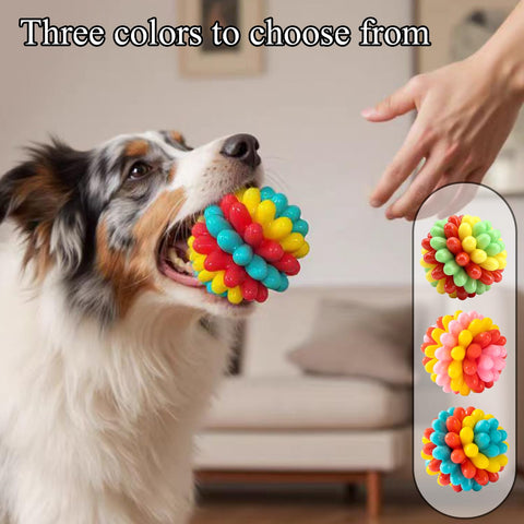 Dog Toy Ball TPR Chew Durable Teeth Cleaner - Blue