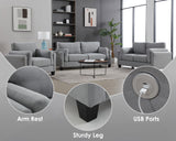 Modern Deep Seat Sofa Set 3 Pieces Living Room Furniture Set