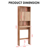 Over the Toilet Storage Cabinet 43 Inch 3-Tier Wooden Narrow Bathroom Rack Organizer Over Toilet