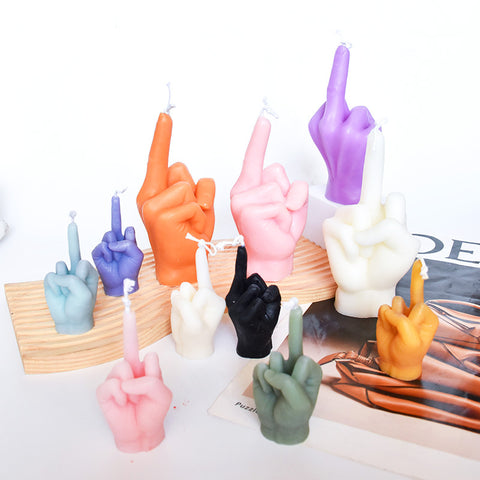 Middle Finger Funny Candles Cute Apartment Decor