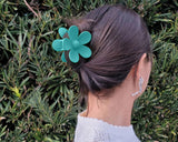 Flower Claw Clip Set of 4 Hair Clips for Thick Hair Matte Color Medium Claw Clips