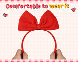 TressArm Red Bow Hair Band Headband Headdress, Hair Accessories for Party and Cosplay