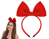 TressArm Red Bow Hair Band Headband Headdress, Hair Accessories for Party and Cosplay