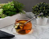 Flour Duster 304 Stainless Steel Small Strainer Fine Mesh Tea Strainer set of 2 Spring-operated Handle