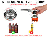Butane Torch Kitchen Blow Lighter, Upgrade Reverse Use Creme Brulee Blow Torch for Creme, Brulee, BBQ, Baking, Jewelry