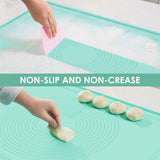 Large Silicone Baking Mat 29 x 21 Inch Non Stick Extra Thick Pastry Mat with Measurements and High Edge