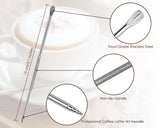 Milk Frothing Pitcher 12 oz/350 ml Milk Steamer Cup 304 Stainless Steel Cappuccino/Latte/Espresso Accessories Barista Tools with Decorating Art Pen