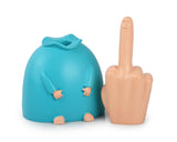 Smiling Middle Finger Statue Funny Desk Decor for Men, Women, Home Decor and Gifts