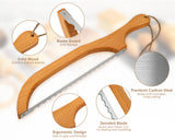 Bread Bow Knife 16-In Sourdough Bread Slicer Right Handed Fiddle Bow Bread Saw