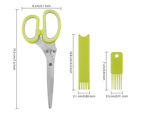 Herb Cutter Scissors with 5 Blades Shears and Cover Cool Sharp Kitchen Gadgets