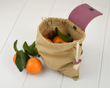 Waxed Canvas Foraging Bag with Collapsible Leather Belt Multi-Purpose Waist Mushroom Foraging Pouch