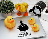 Large Middle Finger Rubber Duck Yellow Rubber Duck 3.07 Inch Funny Car Ornaments Duck