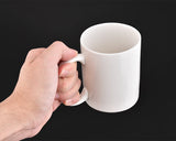 DS.DISTINCTIVE STYLE Ceramic Middle Finger Coffee Cup 350ml 11.8oz Funny Coffee Mug Tea Cup with Middle Finger - White