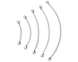 Stainless Steel Necklace Extenders Set of 5