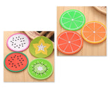 6 Pieces Fruit Series Silicone Cup Mat