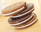 5 Pcs Chocolate Cookie Compact Mirror Makeup Vanity Mirror - Brown