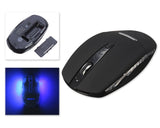 Wireless Bluetooth 3.0 Optical Mouse with LED Light - Black