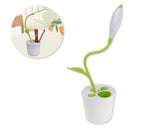 Plant Shape LED Desk Light with Pen Holder - Green