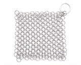 Stainless Steel Cast Iron Cleaner 8 x 6 Inches Chainmail Scrubber