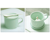 3D Cute Animal Ceramics Coffee Cup with Lid