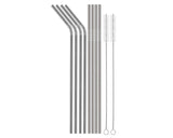 Reusable Stainless Steel Drinking Straws with 2 Cleaning Brushes