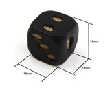 Skull Dice 5 Pieces 18mm Resin Dice - Black