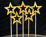 Cake Toppers 50 Pieces Star Shaped Cupcake Toppers