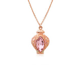 5cm Antique Perfume Bling Crystal Necklace - Pink